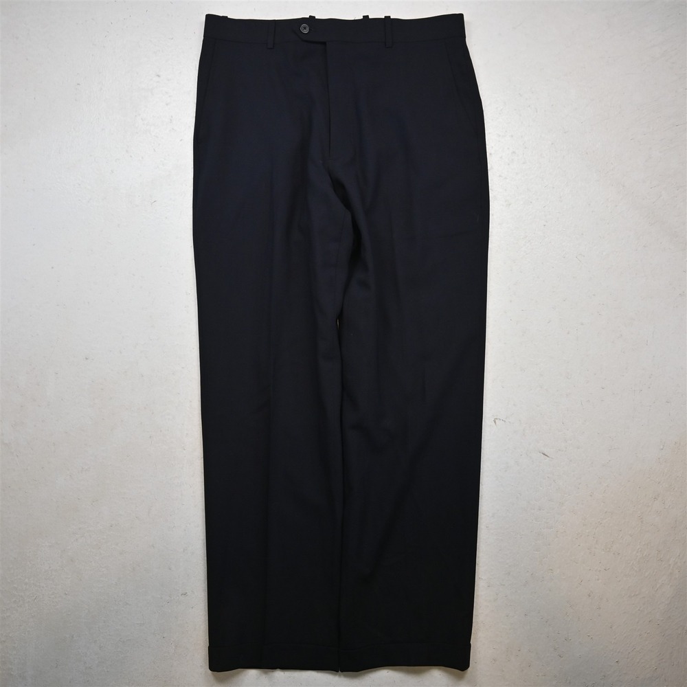 Gerald Austin 32x30 Navy Blue 100% Wool Full Cut Cuffed Dress Mens Pants